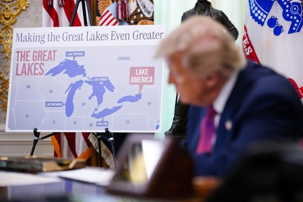 President Trump Signs Order Renaming Lake Ontario to ‘Lake America’ Amid Trade Tensions