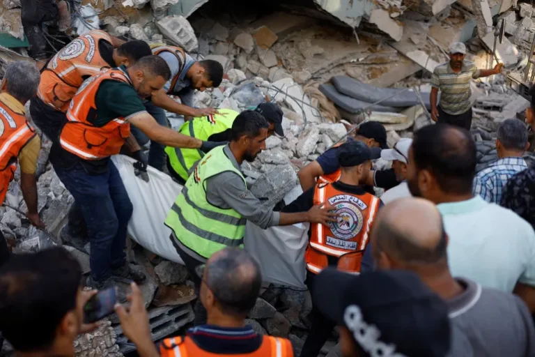Dozens Trapped After War-Damaged Gaza Building Collapses